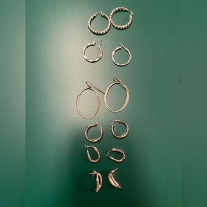 Silver Hoop Earrings Collection
